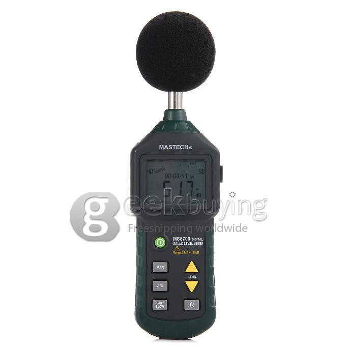 MASTECH MS6700 Professional LCD Display Digital Sound Level Meter Decibel Tester 30-130dB