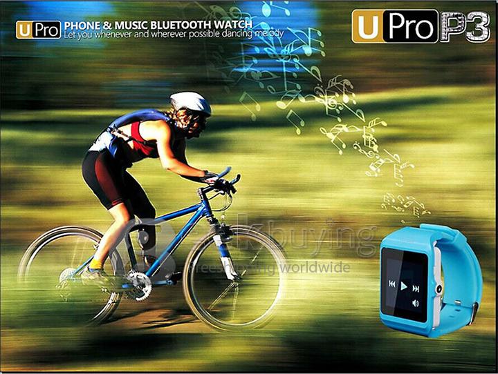 1.55'LED U Pro P3 Bluetooth Watch TouchScreen Smart Watch Phone for Android iPhone With Camera - Light Blue