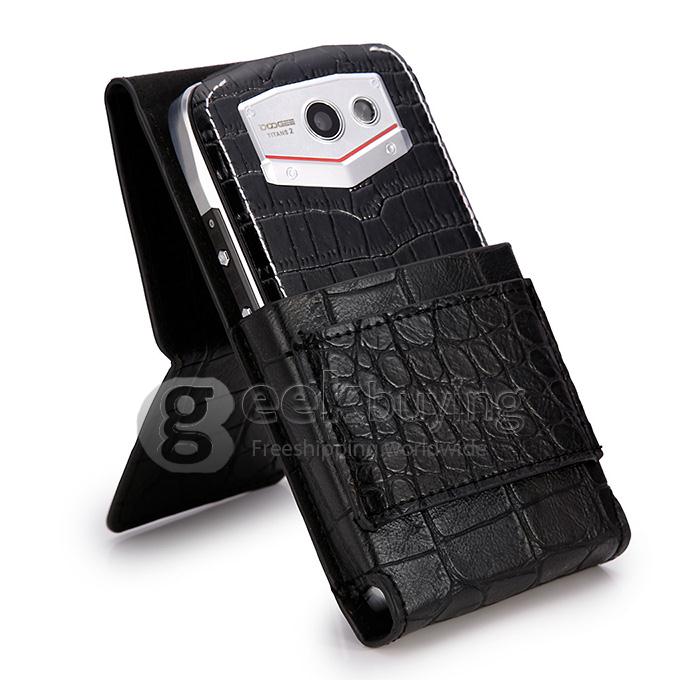 Original Protective PU Leather Hard Flip Cover Shell for Doogee DG700 Smartphone