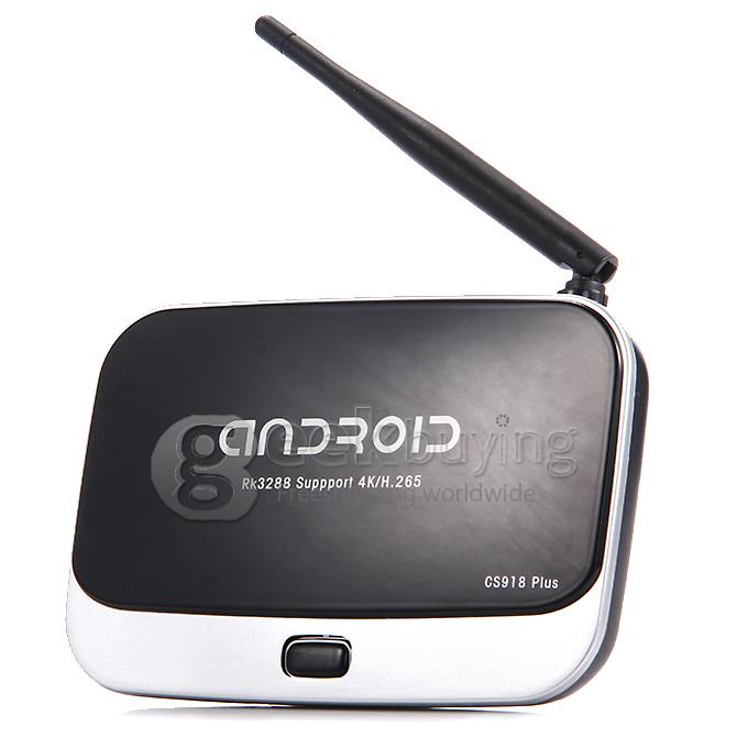 CS918 PLUS 8K / 4K Android TV BOX RK3288 2G RAM 8G ROM XBMC KODI WIFI Bluetooth DLNA H.265 Decode - Black