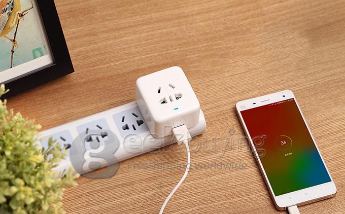 Original Xiaomi Smart Socket Intelligent Plug WiFi Phone Wireless Remote Rontrol EU US AU Plug Smart Phone Charger 5V 1A