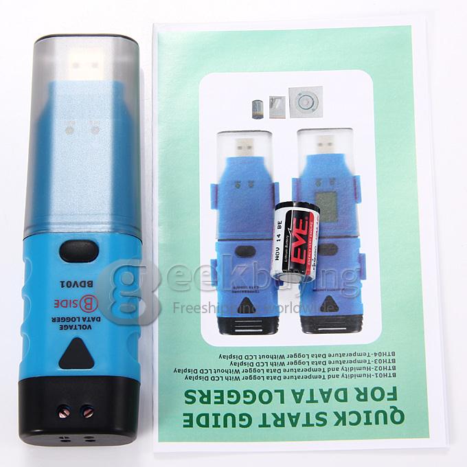 Bside BDV01 DC Voltage Data Logger USB 0-30V Resolution 64KBytes1 Sec Samp LED Alarm