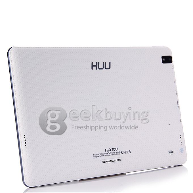 HUU H1088 10 Inch 3G Phone Call Tablet PC Android 4.4 OS Quad Core 1GB/16GB IPS Screen BT/GPS - White