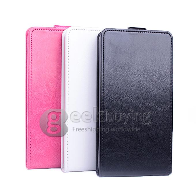 Protective Hard Cover Flip Stand Leather Case for Leagoo Lead 3 - White