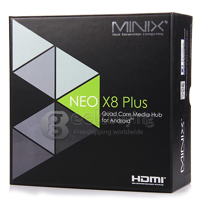 MINIX NEO X8 PLUS XBMC 4K TV BOX Amlogic S802 2G RAM 16G ROM Android 4.4 2.4G/5.0G WIFI XBMC KODI Bluetooth 4.0 - Black