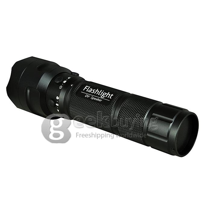 720P HD Police Equipment Waterproof LED HD Flashlight DVR with Speaker