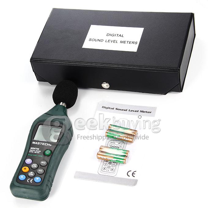 MASTECH MS6708 Professional Digital Sound Level Meter Decibel Tester 30-130dB