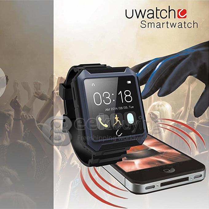 U Watch U Terra IP68 Waterproof Dustproof Shockproof Bluetooth Smart Wrist Watch Pedometer Compass for iOS iPhone Android - Blue