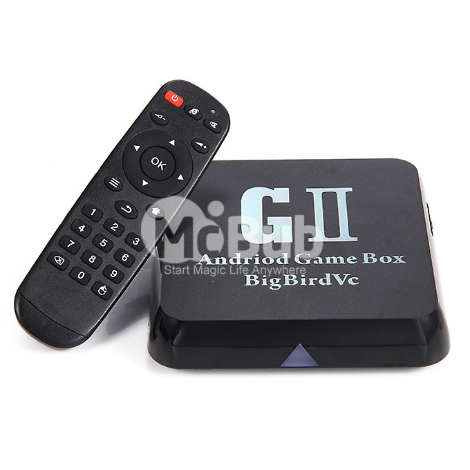 R-G2 Android 4.4 Slim Game Console + Quad Core Android 4.4 4K 3D Game Player Box 2GB/8GB Dolby 3G 2.4G/5.0G Wifi - Black