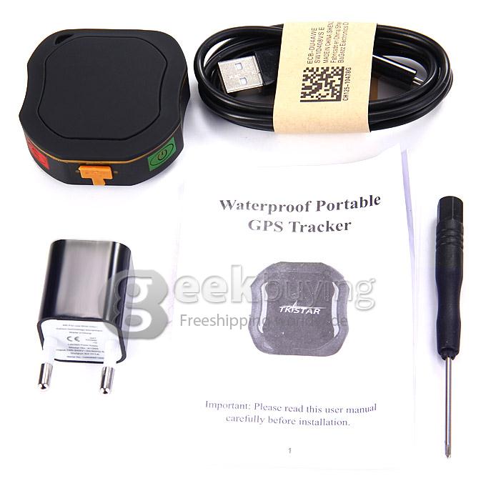 KH-109 Mini/Waterproof GPS Tracker GSM AGPS Tracking Device For Child /Pets /Car(EU Plug)Black