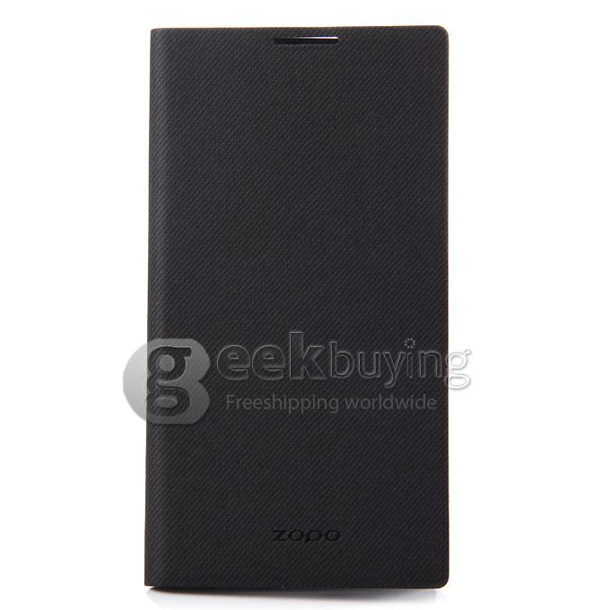 Original Protective PU Leather Hard Flip Cover Shell for ZOPO ZP920 - Black