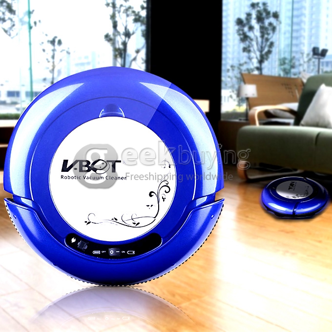 V.BOT T270 75mm Robot Vacuum Cleaner Anti- collision Low Noise Dust Cleaner - Blue