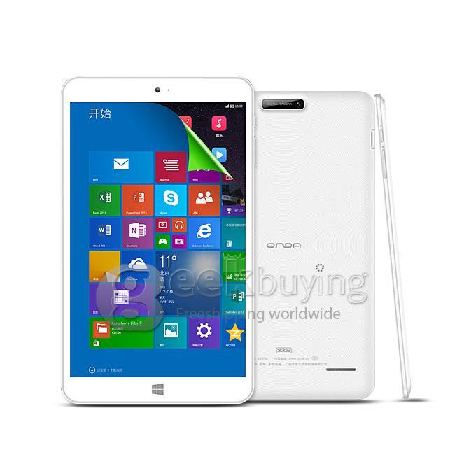 Onda V820W Dual OS 2GB/32GB Win 8.1 + Android 4.4 Tablet PC Intel Z3735F Quad Core 8 Inch IPS 1280*800 Bluetooth HDMI WiFi - White