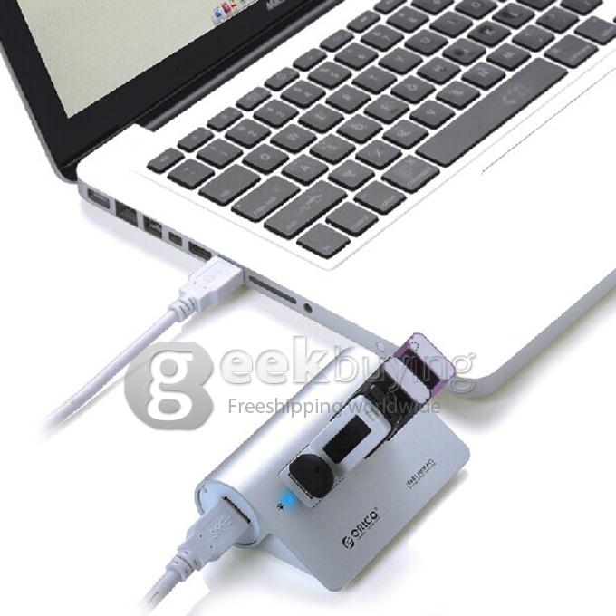 ORICO M3H4 Aluminum Super Speed 4 Port USB 3.0 Hub with VIA812 Chip for Macbook Notebook PC Laptop - White
