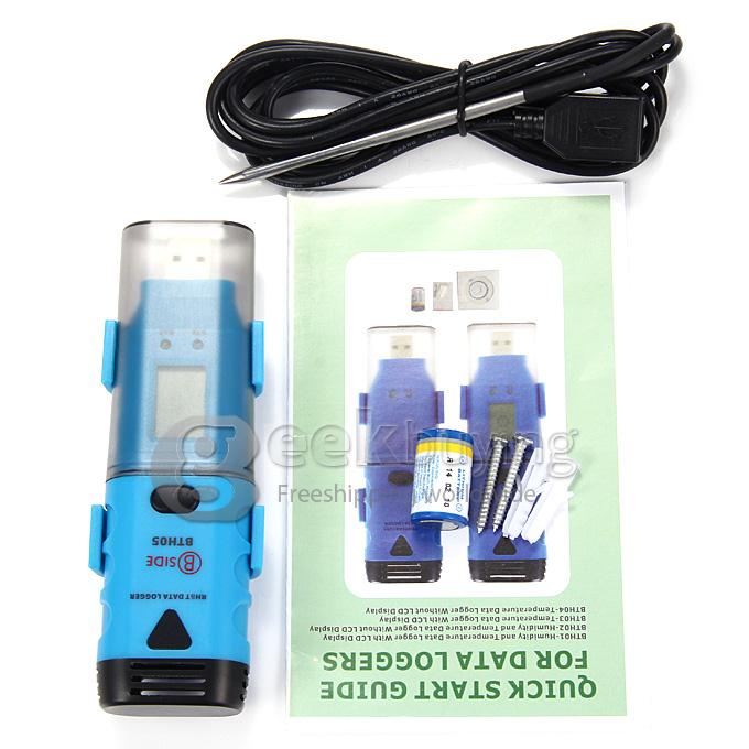 BTH05 3-Channel Temperature Humidity Data Logger Auto Datalogger USB Temp Record Meter
