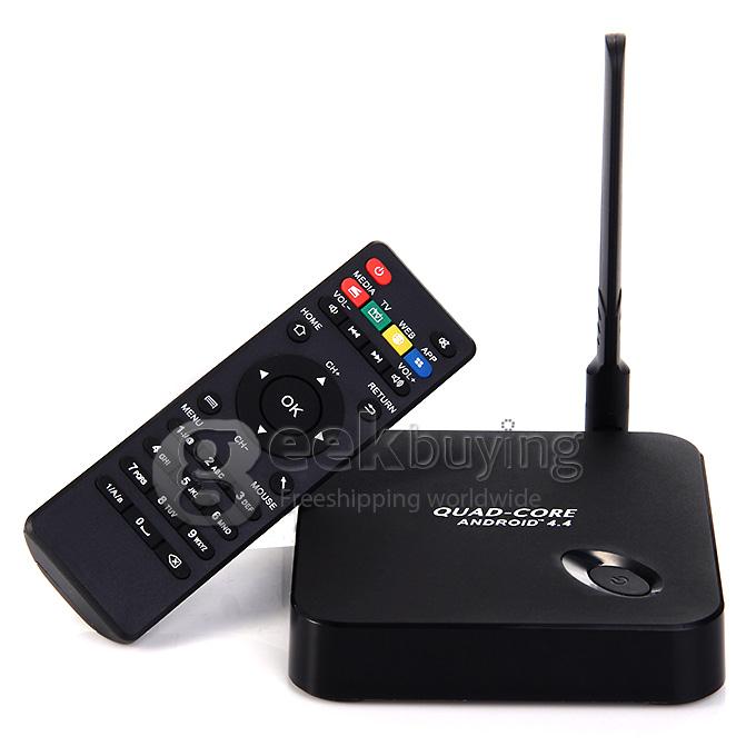 F6 RK3128 XBMC KODI pre-installed TV BOX Quad Core 1G RAM 8GB ROM Support 1080P H.265 Decode WIFI HDMI RJ45 DLNA - Black