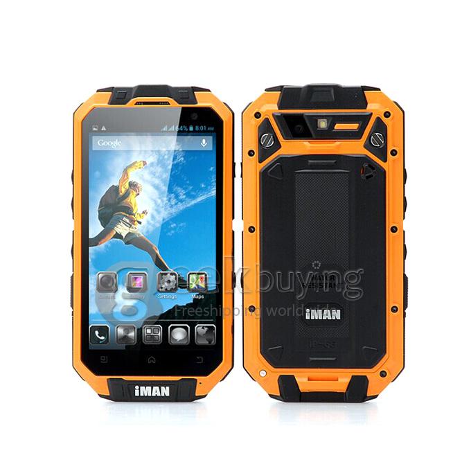 iMAN i3 IP68 Waterproof Rugged Phone MTK6589T Quad Core 1.5GHz 4.3inch Android 4.2 1GB+16GB Walkietalkie 13.0MP - Orange