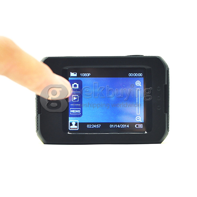 ISHARE S200 Mini Action Sports Camera Standard Version Novatek 12MP 1080P 140 Degree Lens 2.0 Inch HD Camcorder Car DVR - Black