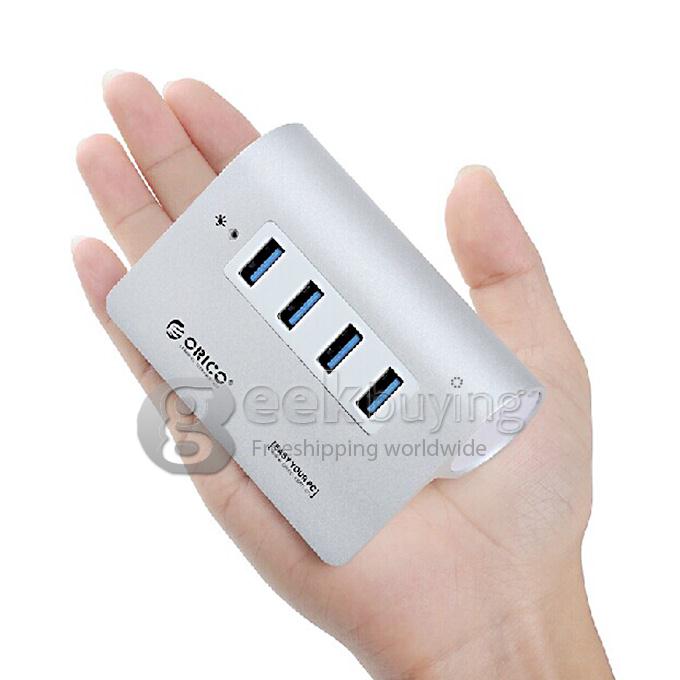 ORICO M3H4 Aluminum Super Speed 4 Port USB 3.0 Hub with VIA812 Chip for Macbook Notebook PC Laptop - White