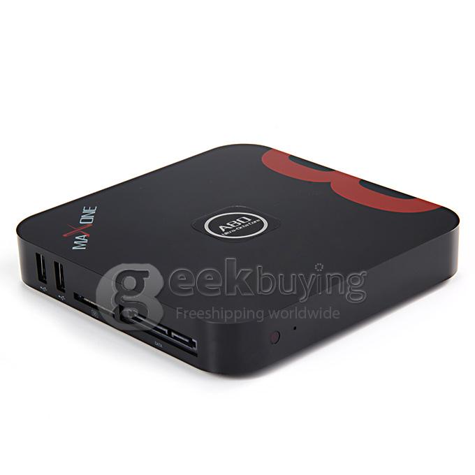 Maxone CX-X8 A80 Octa Core Android Mini PC XBMC 4K 2GB RAM 16GB ROM 2.4G/5G 802.11AC WIFI USB 3.0 Bluetooth H.265 SATA 1000M - Black