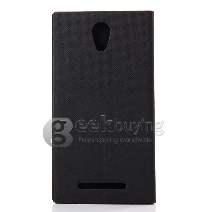 Original Protective PU Leather Hard Flip Cover Shell for ZOPO ZP920 - Black