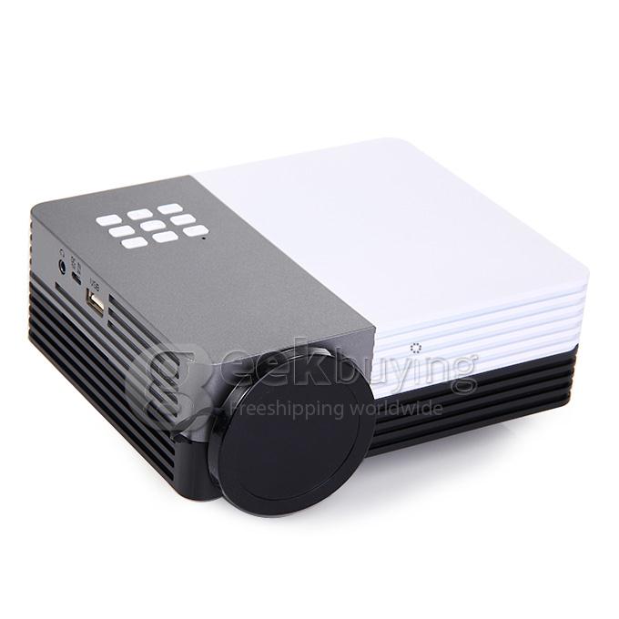 Portable H50 80LM LED LCD Projector Home Theater 1080p 480 x 320 Micro USB HDMI VGA AV Micro USB SD for PC (US Plug)