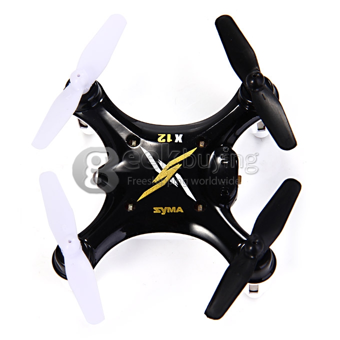 SYMA X12 Nano Explorers 2.4G 4CH RC Quadcopter 6 Axis RTF Micro Quad Copter 3D Eversion Airplane Flying Toys - Black