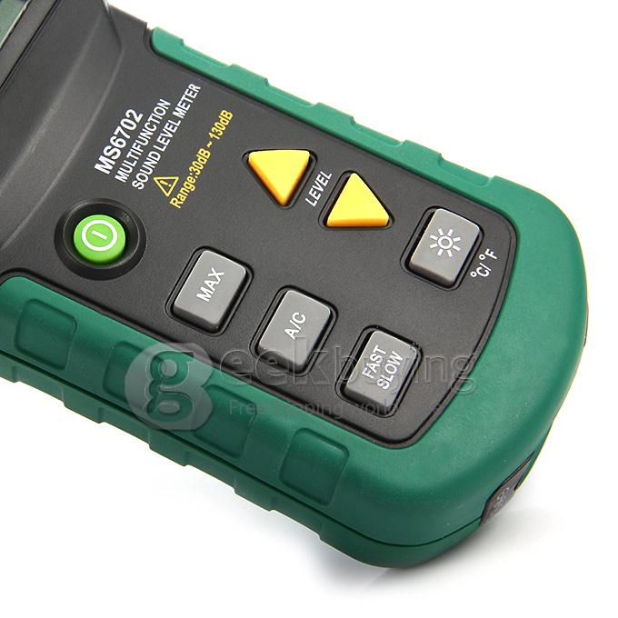 MASTECH MS6702 Professional LCD Display Digital Sound Level Meter Decibel Tester 30-130dB RS232