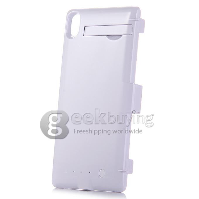 3200mah Backup Battery Case Charge Cover with Stand Power Bank For Sony Xperia Z3 - White