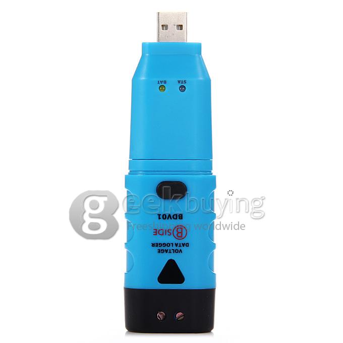 Bside BDV01 DC Voltage Data Logger USB 0-30V Resolution 64KBytes1 Sec Samp LED Alarm