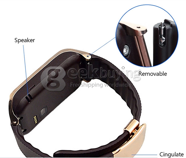 NO.1 G2 Bluetooth 4.0 1.54' Touch Screen Sapphire Glass Smart Watch MTK2502A 128MB/32MB 2.0MP for iOS Android -Orange Rubber Band