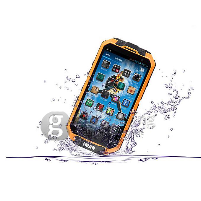 iMAN i3 IP68 Waterproof Rugged Phone MTK6589T Quad Core 1.5GHz 4.3inch Android 4.2 1GB+16GB Walkietalkie 13.0MP - Orange