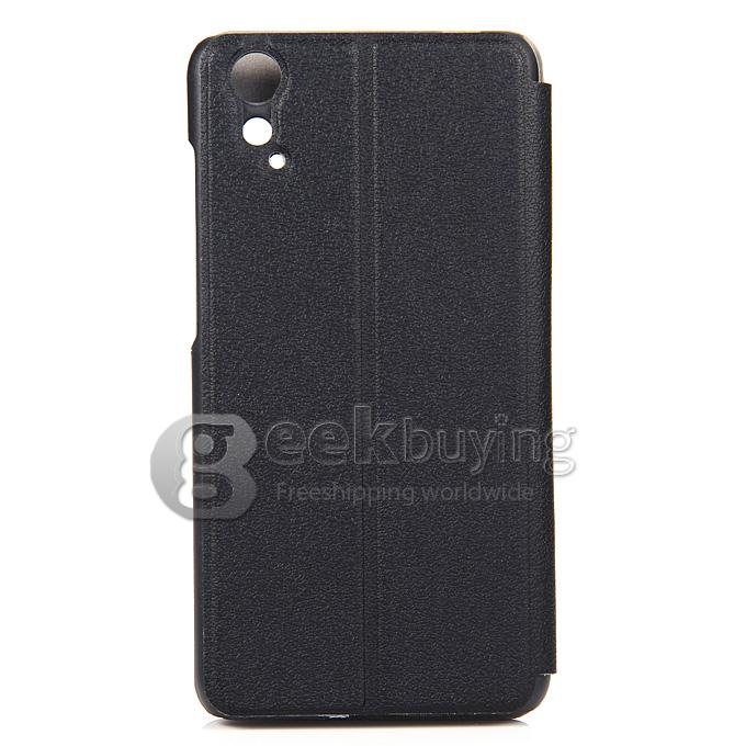 Protective Hard Cover Flip Stand Leather Case for Cubot X9 - Black