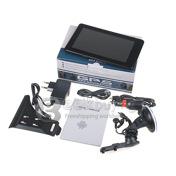 7 Inch TFT- LCD Touchscreen HD 800*480 Android 4.0.4  Car DVR GPS Navigator with 8GB BT FM Wifi- European Map