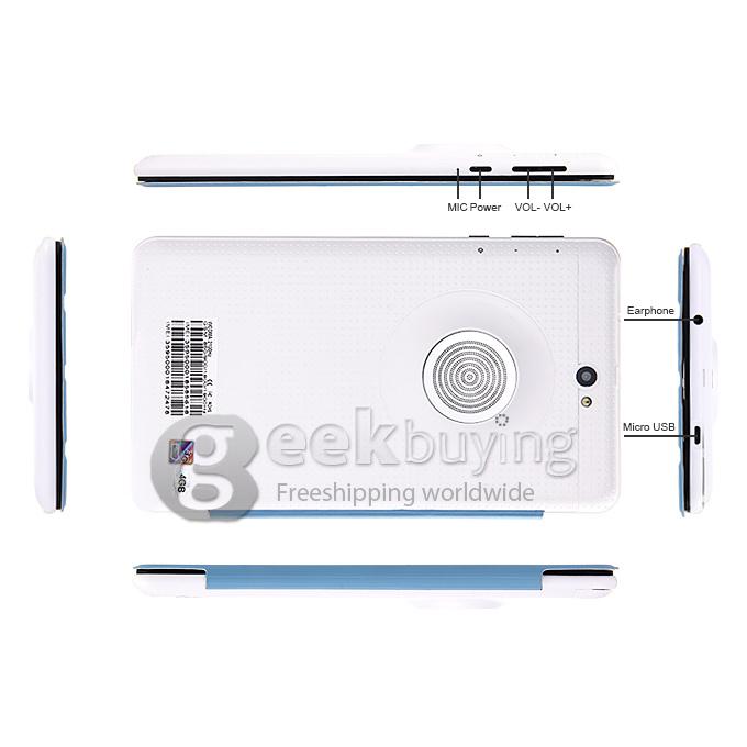 F729-6 3G Phone Call 7 Inch Tablet PC Android 4.2 MTK6572 1024*600 Pixels Capacitive Screen BT - Blue