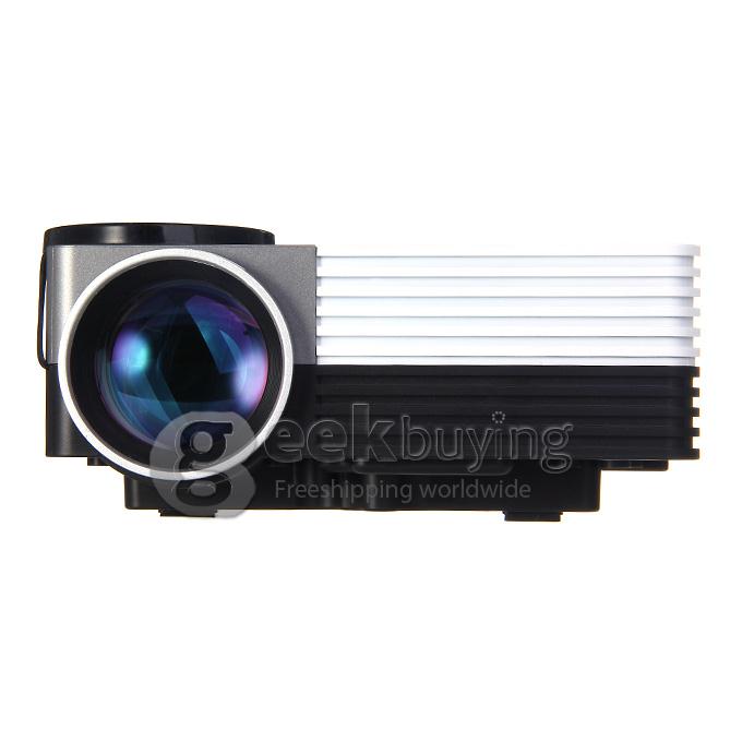 Portable H50 80LM LED LCD Projector Home Theater 1080p 480 x 320 Micro USB HDMI VGA AV Micro USB SD for PC (US Plug)