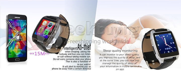 RWATCH R7 Luxury Anti-lost Bluetooth Smart Wrist Watch with Pedometer Sleep Test Altimeter Barometer Thermometer - Gold