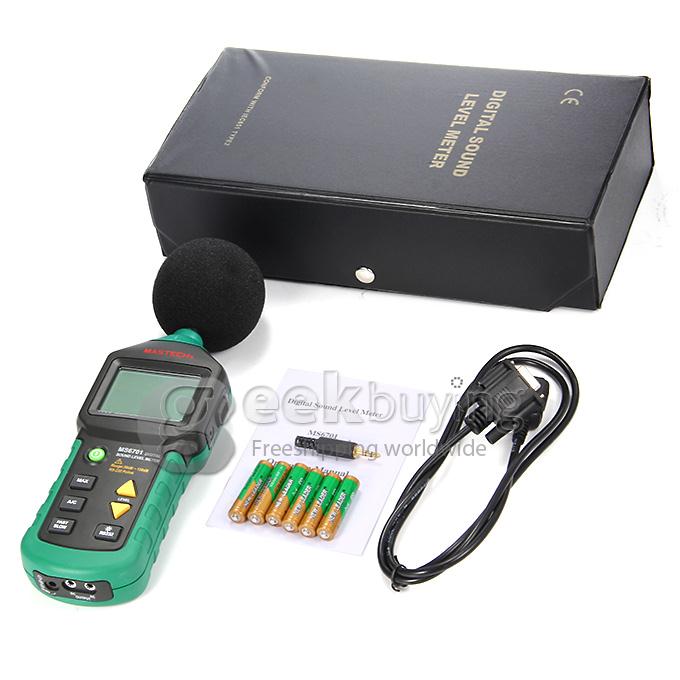 MASTECH MS6701 Professional LCD Display Digital Sound Level Meter Decibel Tester 30-130dB