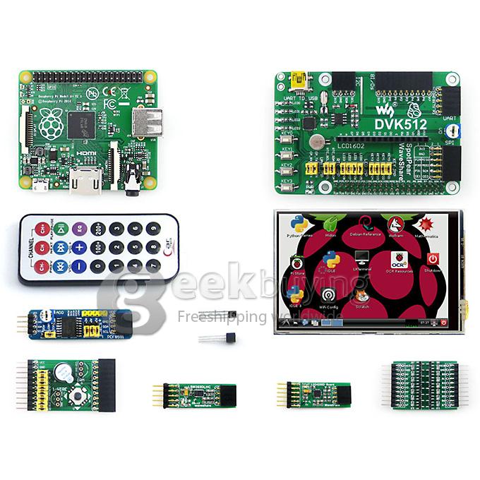 Raspberry Pi RPi Model A+ (Package A) Accessory Kits ARM11+LCD+DVK512+PCF8591+L3G4200D+LSM303DLHC+74LVC8T245+Mix Board