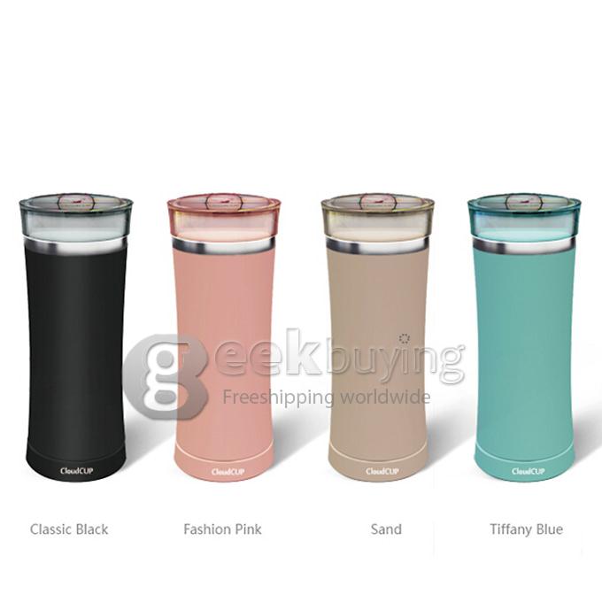 Cloudcup Multifunction Bluetooth 4.0 Smart Cup Vacuum Bottle Health Remind Drinking for iOS Android Smartphone - Black