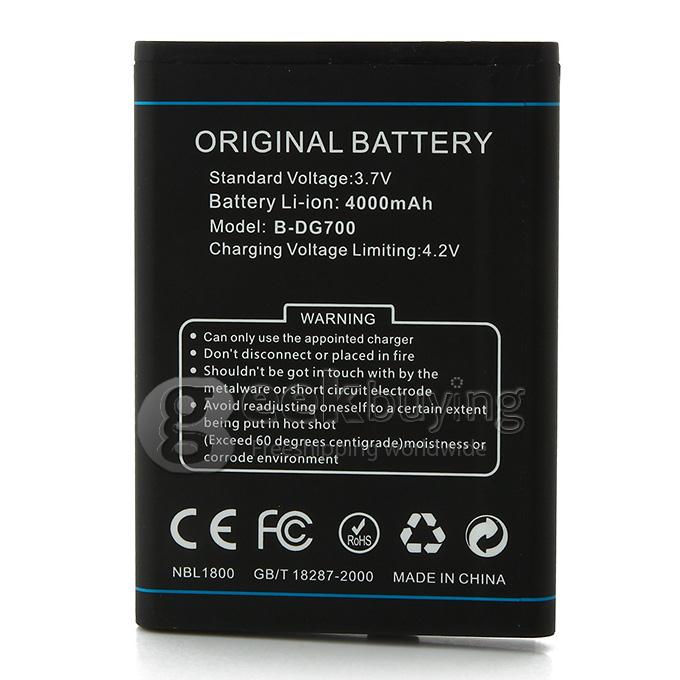 3.7V 4000mAh Rechargeable Lithium-ion Battery for Doogee DG700 Smart Phone