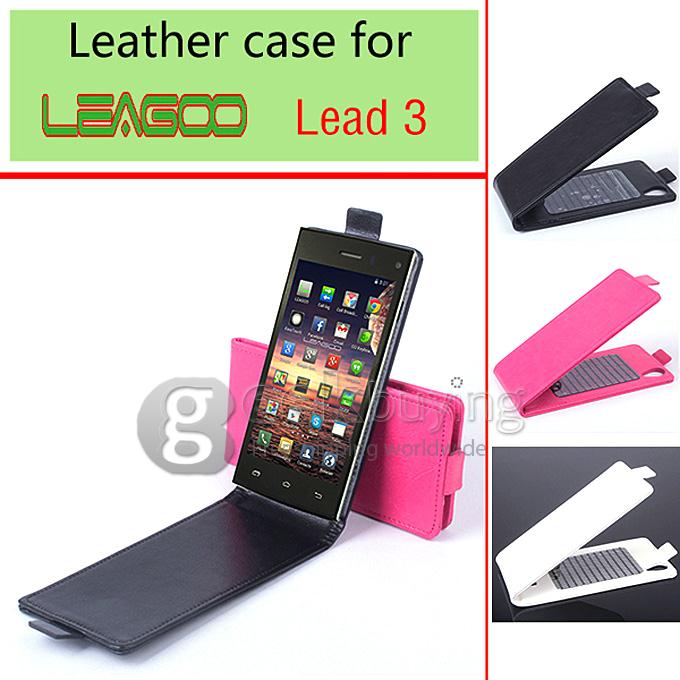 Protective Hard Cover Flip Stand Leather Case for Leagoo Lead 3 - White