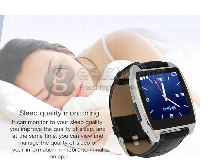 RWATCH R7 Luxury Anti-lost Bluetooth Smart Wrist Watch with Pedometer Sleep Test Altimeter Barometer Thermometer - Gold