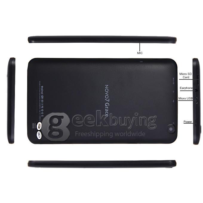 Ainol Novo 7 Grace 7 Inch Tablet PC Android 4.4 Quad Core 4GB ROM BT/GPS 1024x600 Capacitive Screen - White 