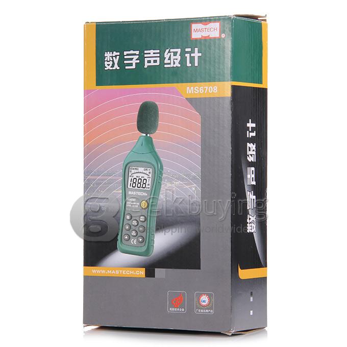 MASTECH MS6708 Professional Digital Sound Level Meter Decibel Tester 30-130dB
