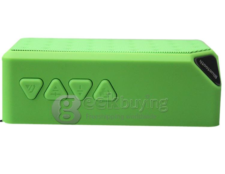 Mini X3 Bluetooth Wireless Speaker Handsfree TF FM Radio Built in Mic Subwoofer with Detachable Battery - Green