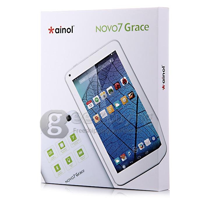 Ainol Novo 7 Grace 7 Inch Tablet PC Android 4.4 Quad Core 4GB ROM BT/GPS 1024x600 Capacitive Screen - White 