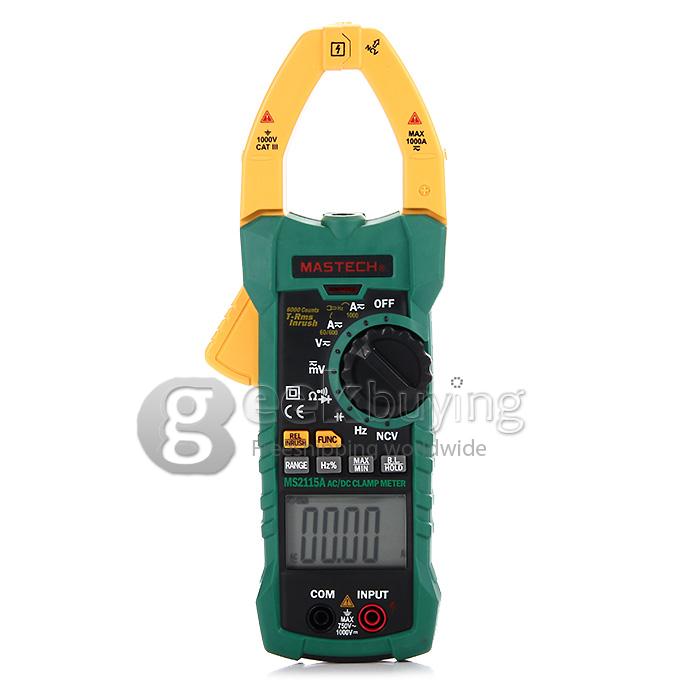 MASTECH MS2115A Digital Clamp Meter AC DC Current Voltage Resistance Tester