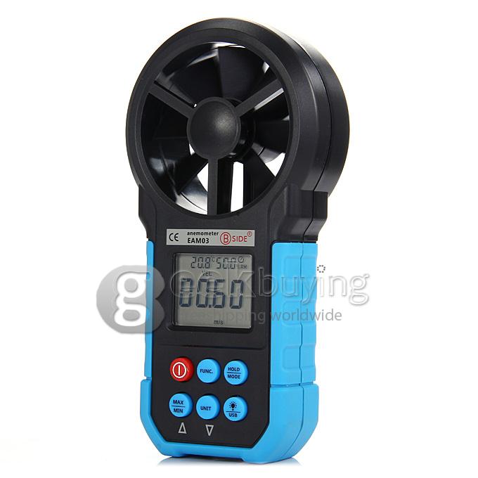 BSIDE EAM03 Digital Anemometer Wind Speed Meter Anemometro Air Flow Temperature Humidity Tester With USB Interface