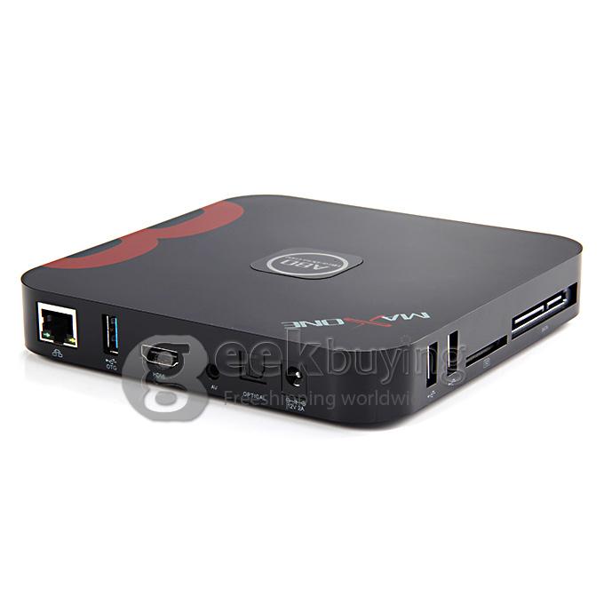 Maxone CX-X8 A80 Octa Core Android Mini PC XBMC 4K 2GB RAM 16GB ROM 2.4G/5G 802.11AC WIFI USB 3.0 Bluetooth H.265 SATA 1000M - Black